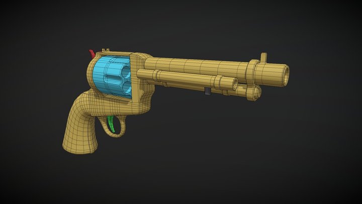 Colt Revolver 3D Model
