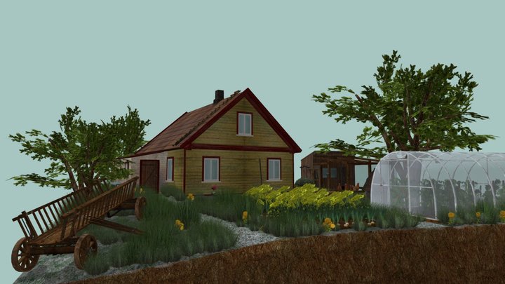 DAE Diorama retake - Small farm 3D Model