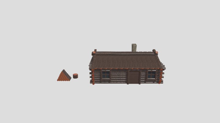 Log Cabin 3D Model
