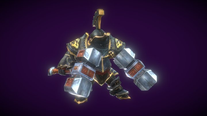 Dwarf Warrior > Fantasy 3D Model