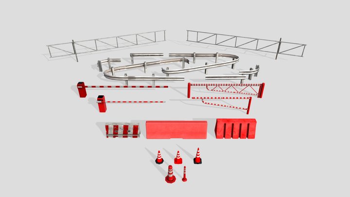Barrier Collection 3D Model