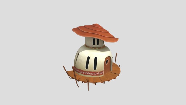 Fantasy Mushroom House 3D Model