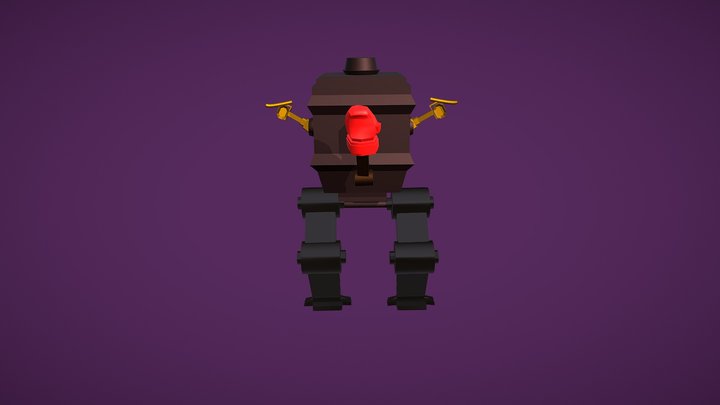 Robot Charcter-animation_punch 3D Model