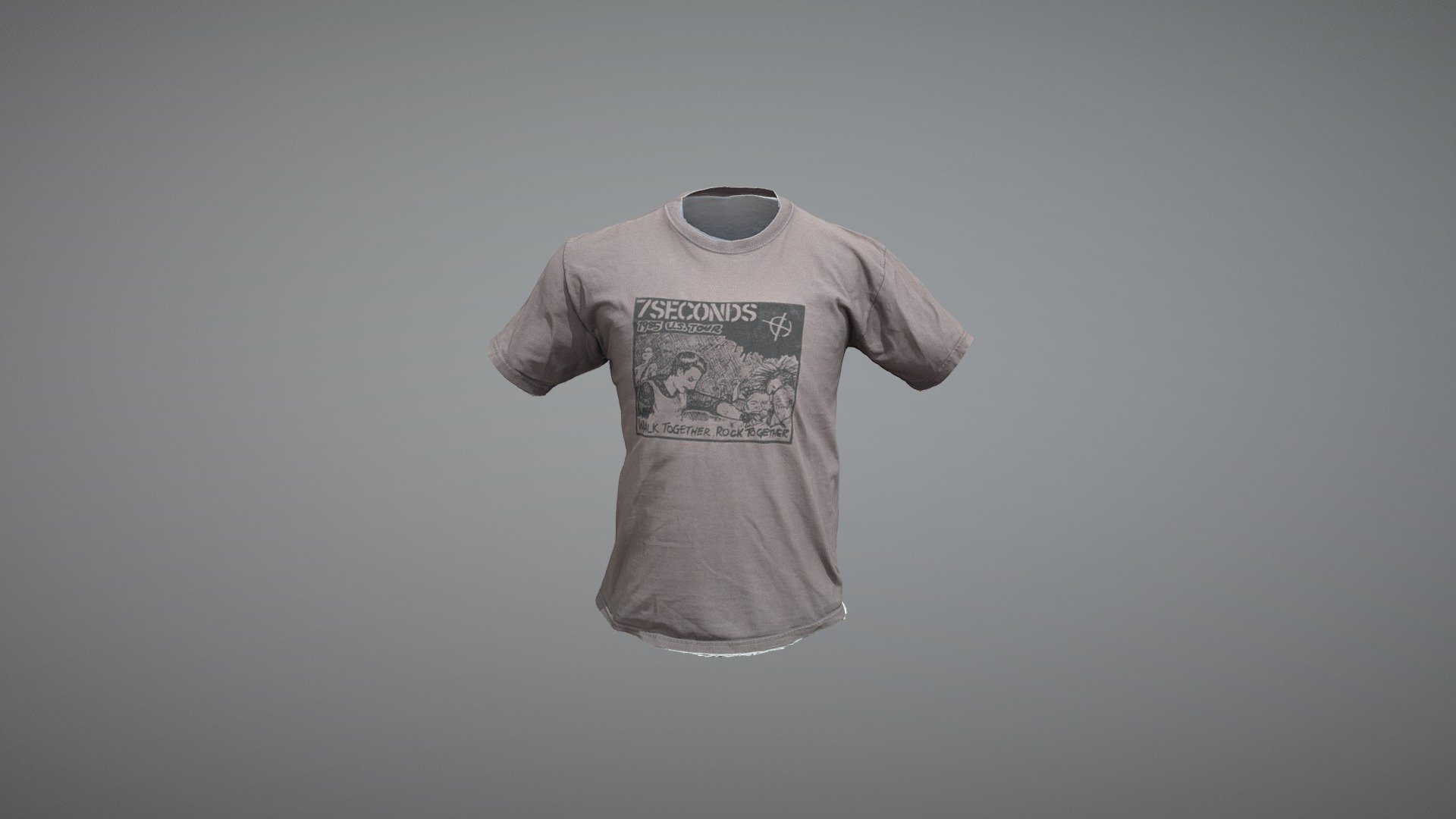 7SECONDS T-Shirt — Sketchfab embed 3D viewer