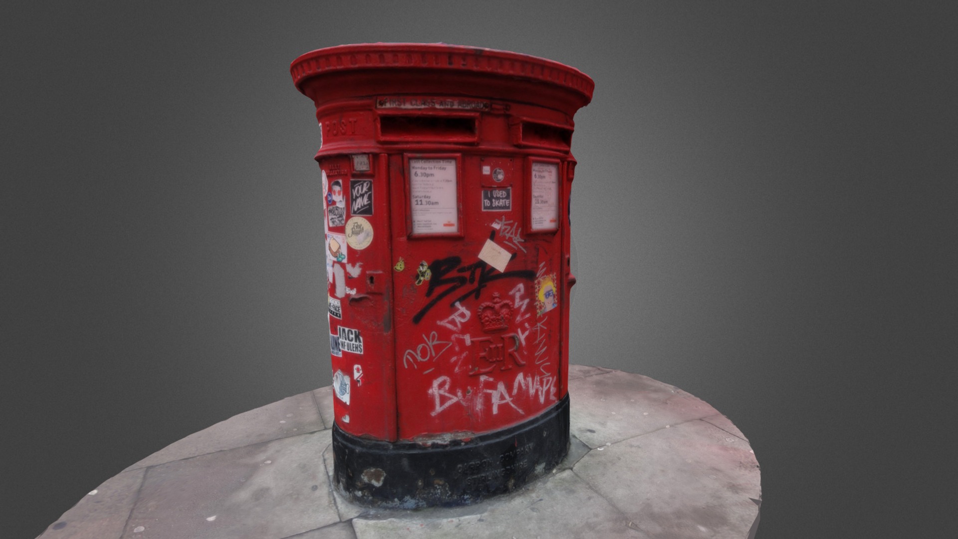 3D model Double Postbox, Shoreditch, London - This is a 3D model of the Double Postbox, Shoreditch, London. The 3D model is about a red fire hydrant.