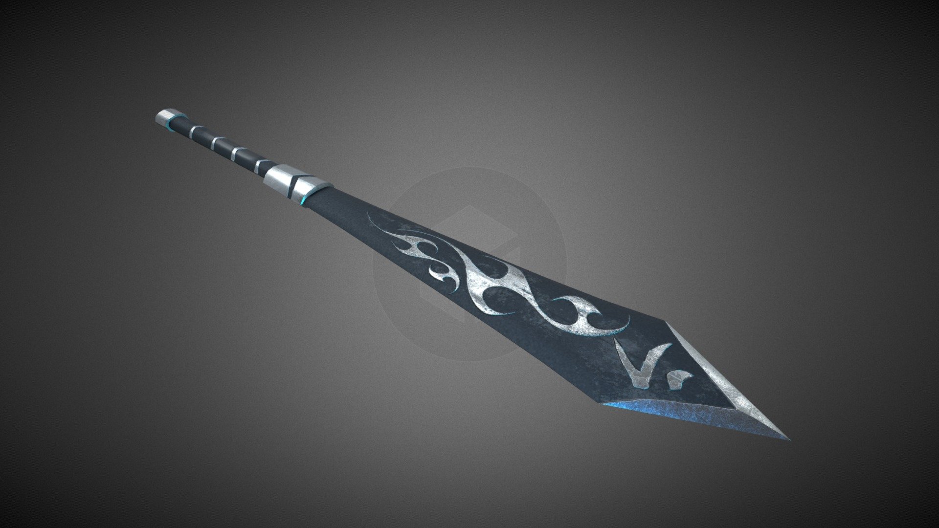 Black Ghost Soldier Sword Buy Royalty Free 3D model by FLYRICE (superrice1983) [17c5450