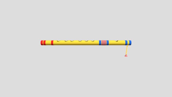 sri krishna's flute 3D Model