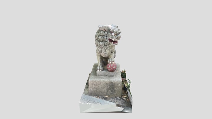 Fushimi Inari Shrine Komainu 3D Model