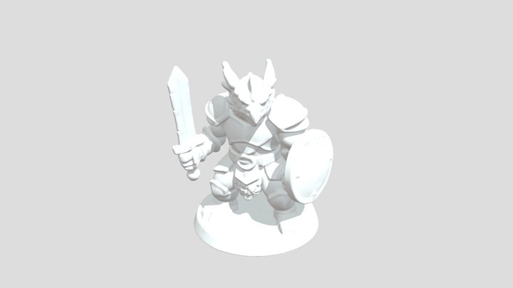 Dragon Born Paladin D&D 3D printable Character