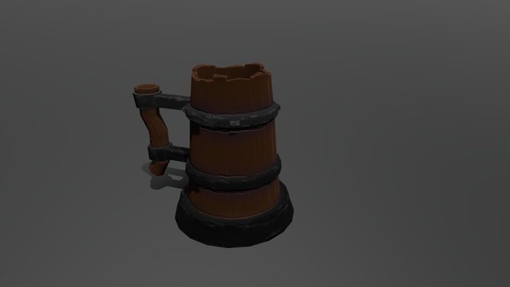 Stylised GrogMug 3D Model