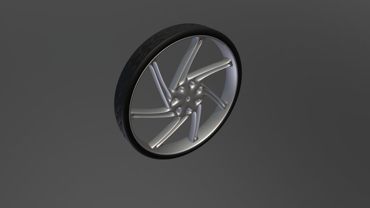 Motor Cycle Wheel 3D Model