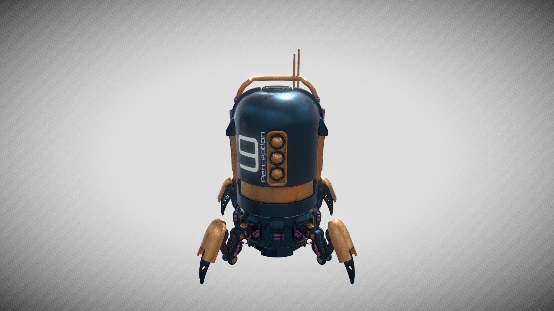 SpiderBot/SecurityBot Download Free 3D model by JaKKK_Brown [17cbe6b] Sketchfab