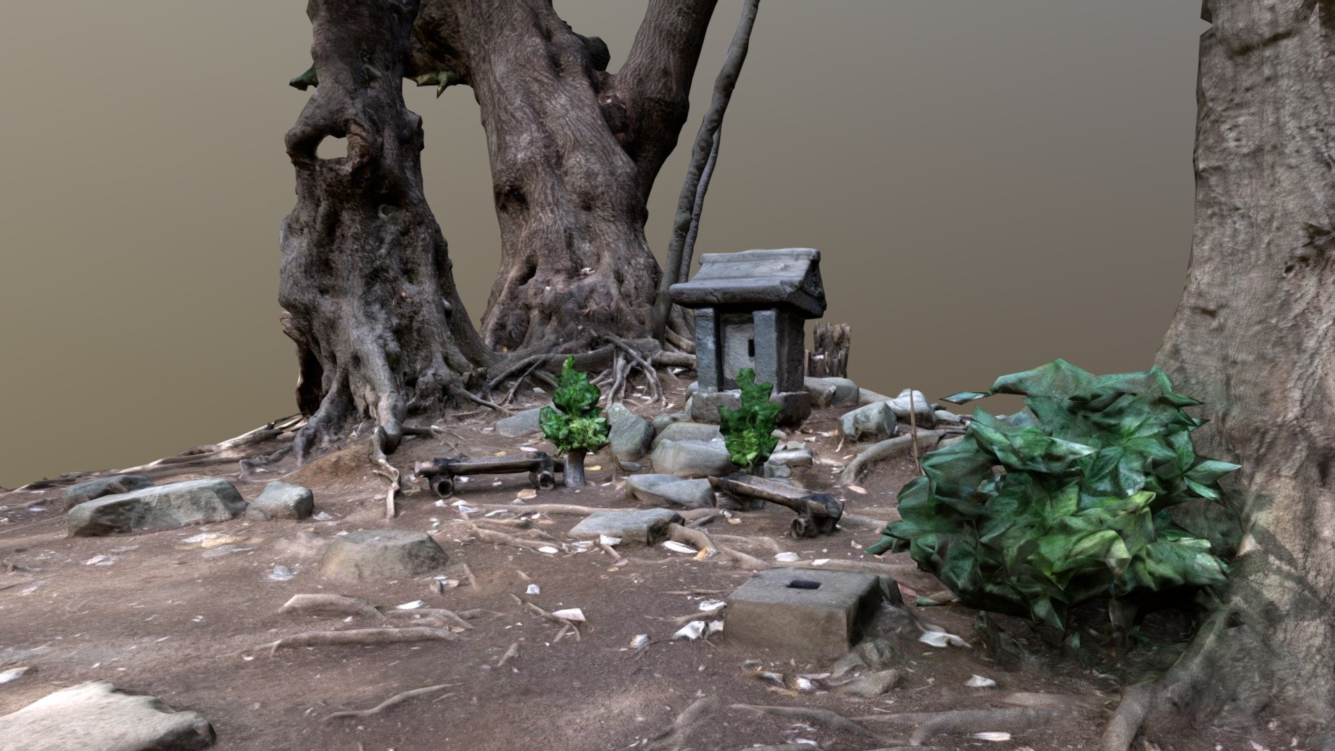 森の小さな祠(Small Shrine in the forest)