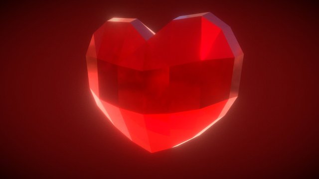 Low Poly Spinning Heart! 3D Model