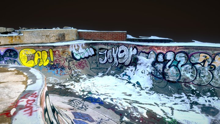 Skate Pool in Downtown Durham, NC 3D Model