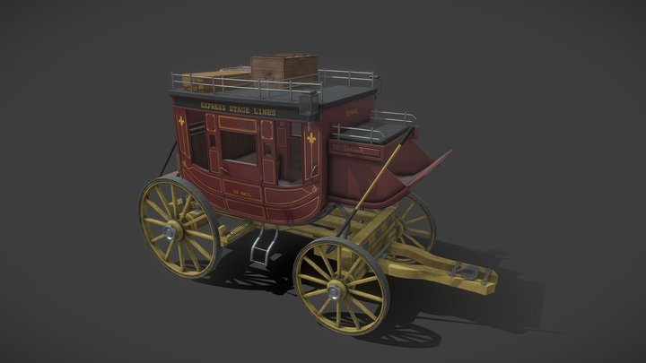 US Mail Stagecoach 3D Model