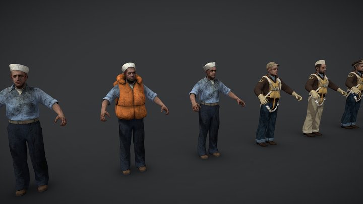 Sailors & PBY Crew - Call of Duty: World At War 3D Model