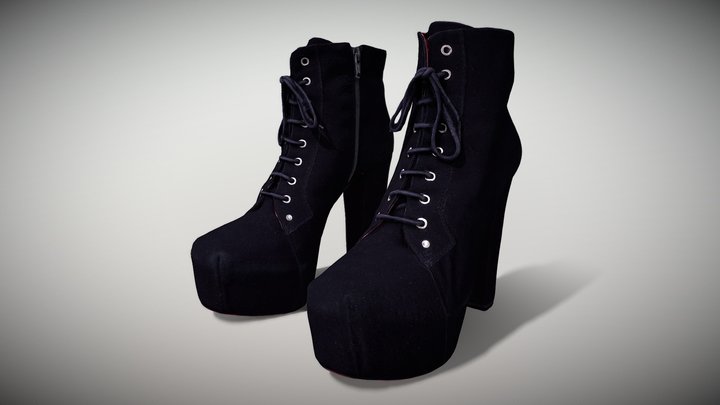 High Heels Female Boots - 3D Photoscanned PBR 3D Model