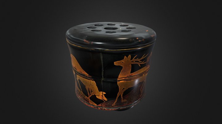 香炉鹿の蒔絵 3D Model