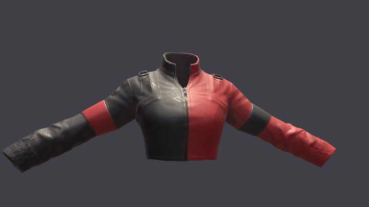 Harley Quinn's Suicide Squad Jacket 3D Model