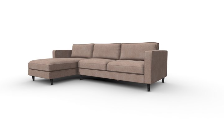 Sofa En L Izquierdo Manhattan Taupe 3D Model