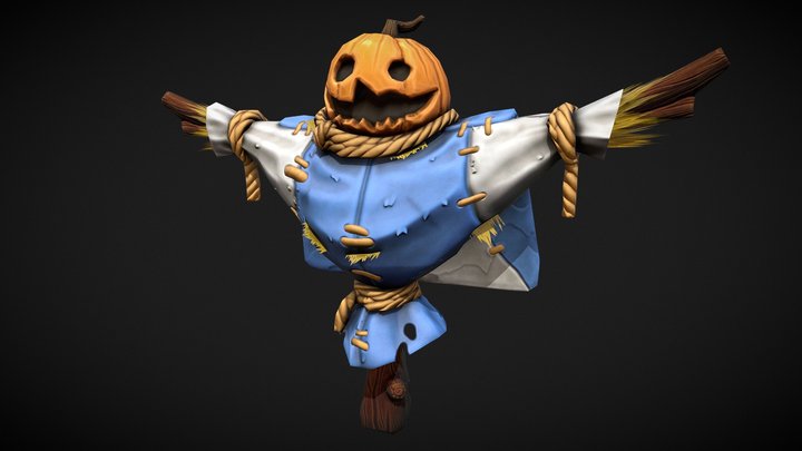 The Halloween Scarecrow 3D Model