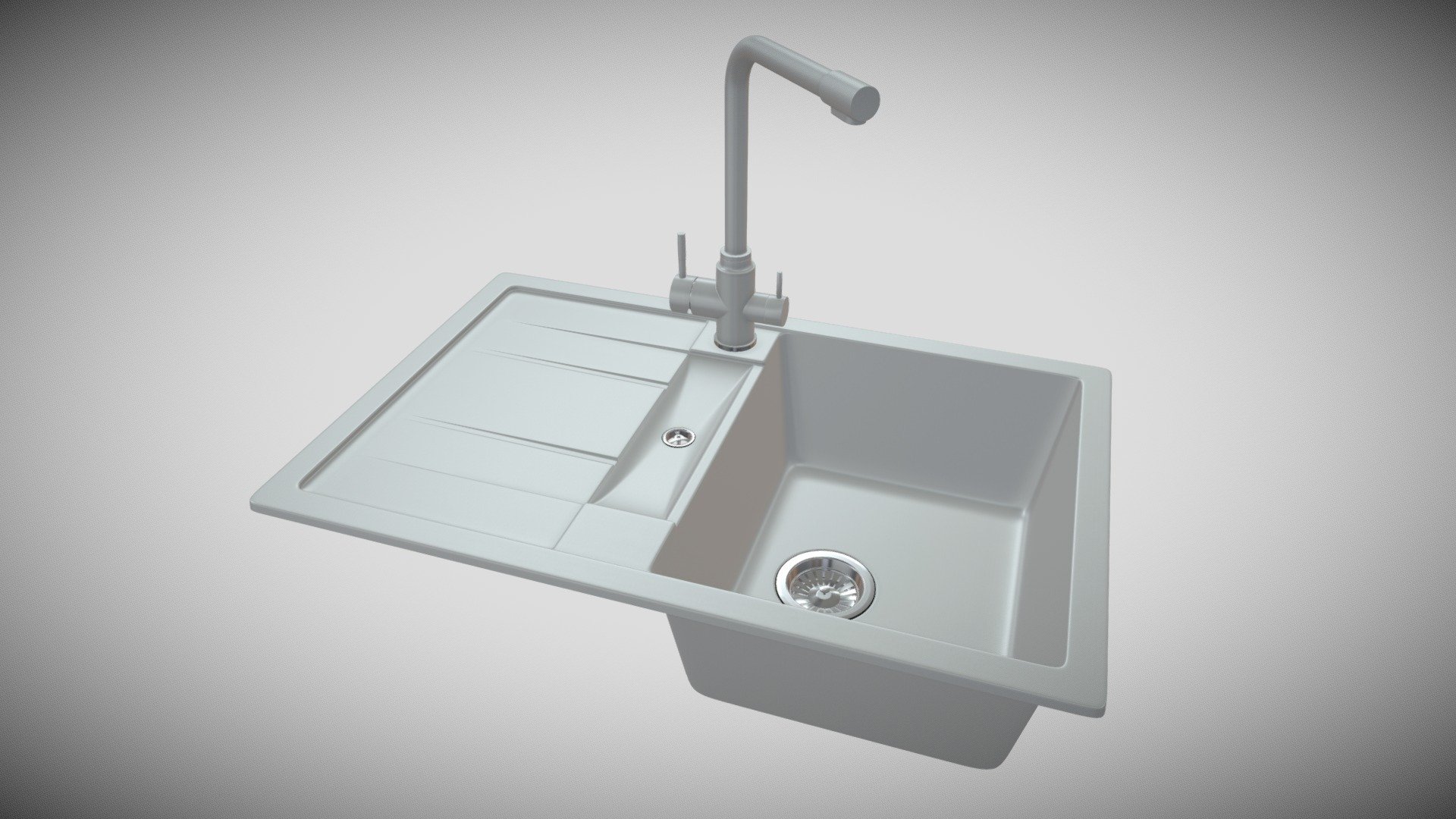 kitchen sink Presto 7850_Snow-white_Platinum