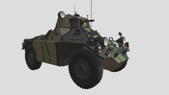 Ferret Armored Car Mk 2 3D Model