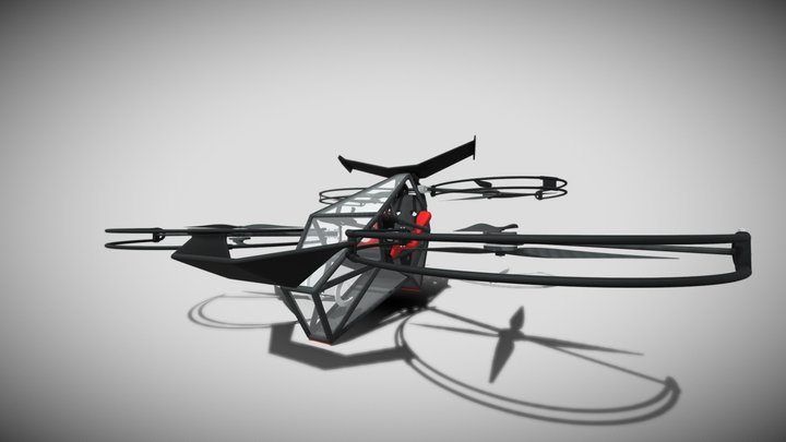 Quadraxes eco EVTOL Air Racer 3D Model