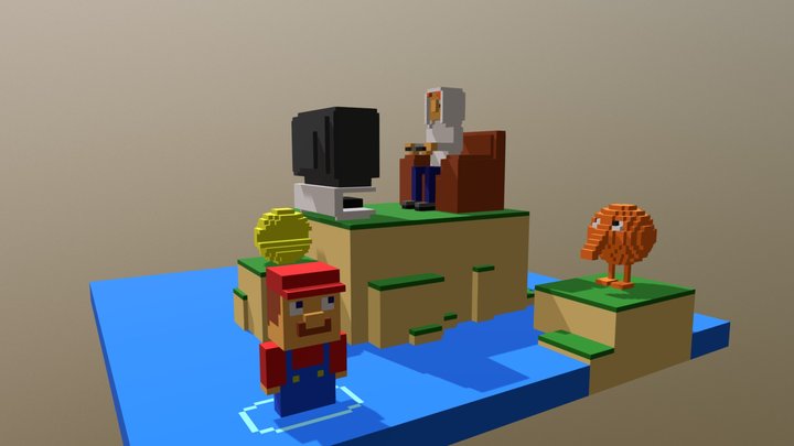 Video Game Island 3D Model