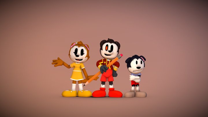TheRedToony's Main Trio 3D Model