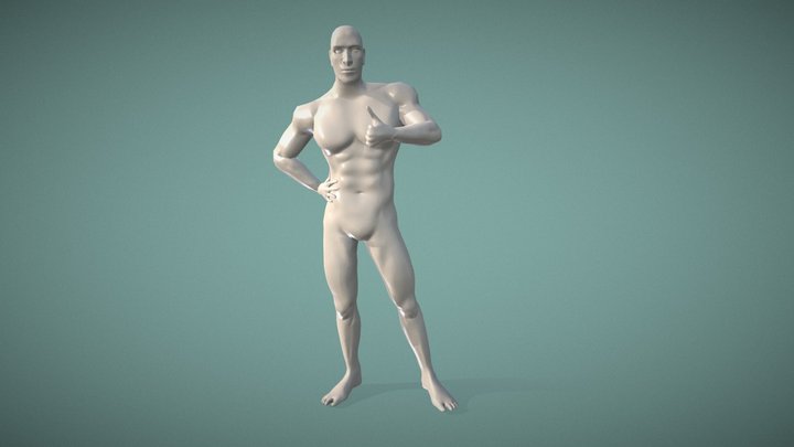 3D Game Resolution Male Model 3D Model