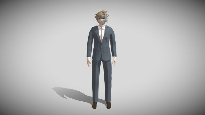 enemy_foxmask_animation 3D Model