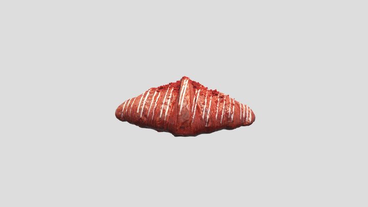 Red Velvet Croissant 3D Model