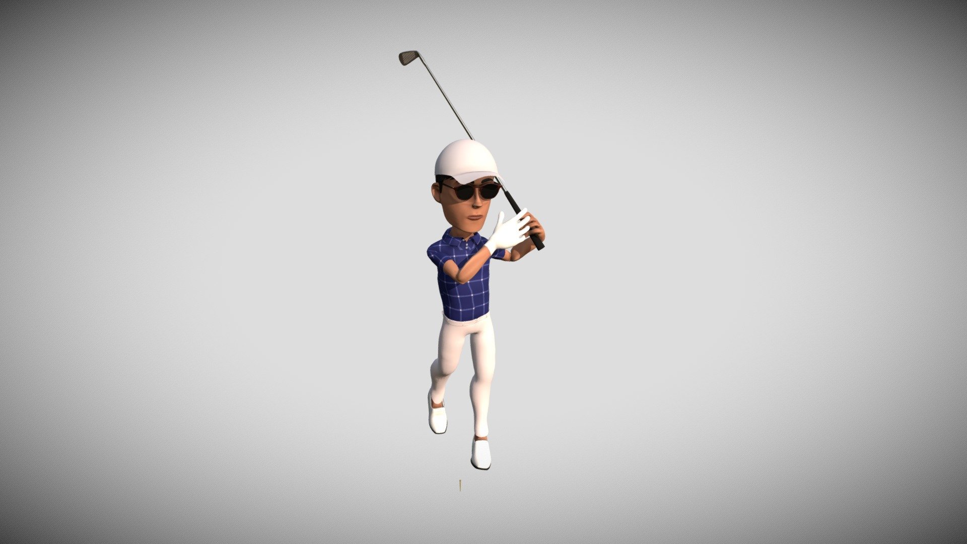 Golf Player 3D Blender Character 3D model by Enzo Ricardo (EnzoRicardo) [17d9e55] Sketchfab