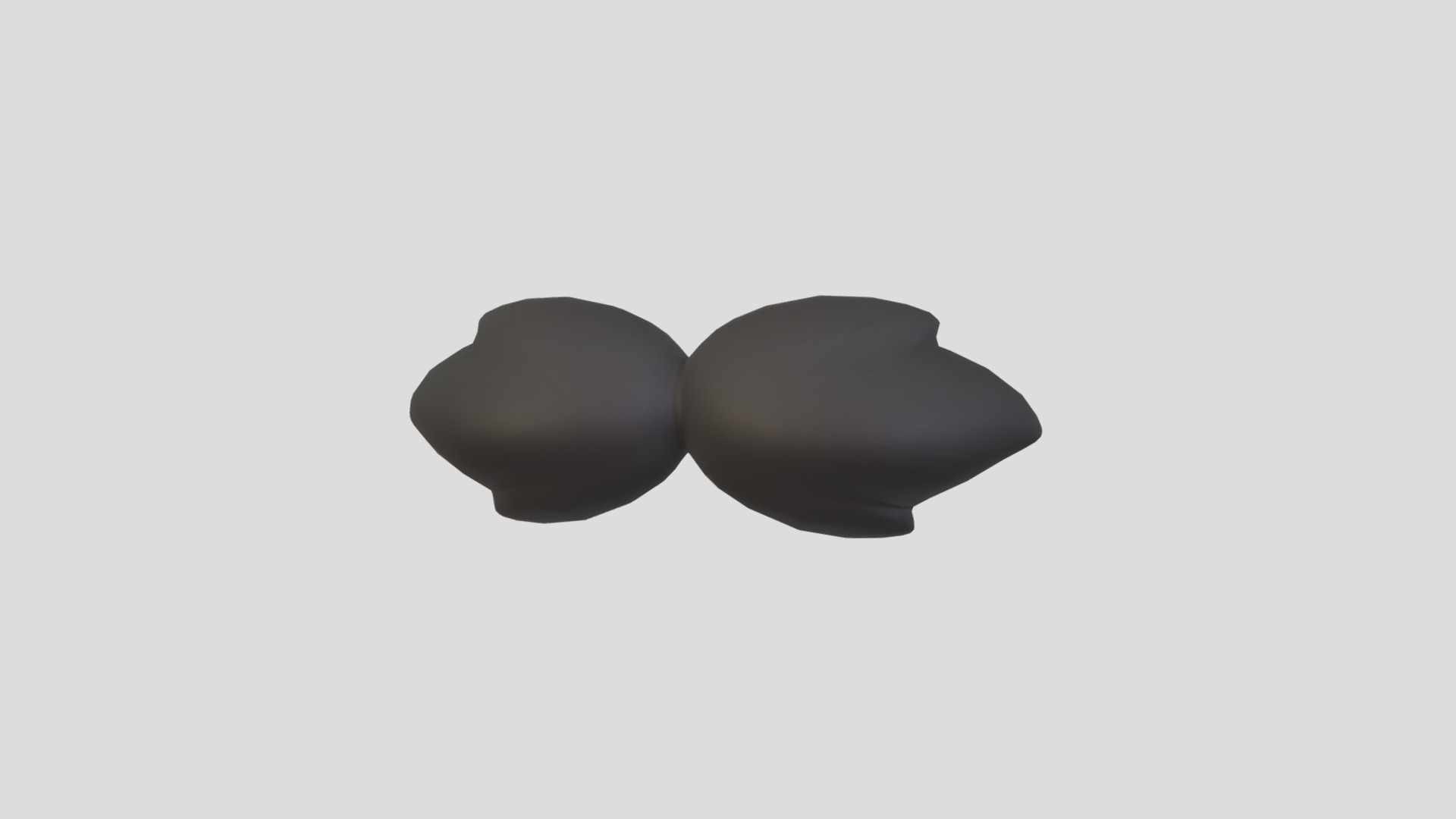 3D model Mustache 04 - This is a 3D model of the Mustache 04. The 3D model is about a pair of black heart shaped objects.