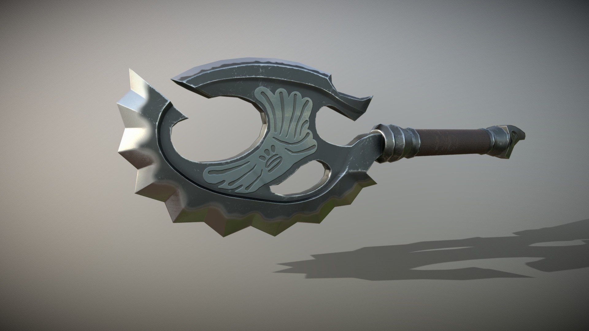 Art of Battle Axe Low poly gameready Download Free 3D model by