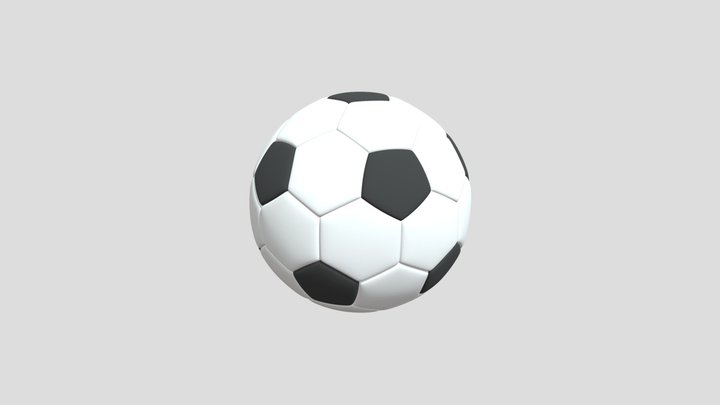 Low poly soccer ball or football 3D Model