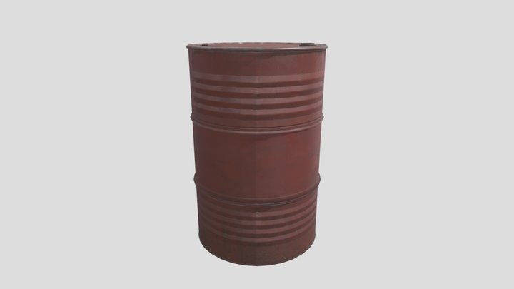 Metal old barrel 3D Model