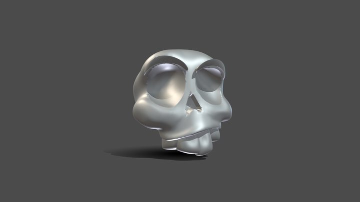Funny Skull Head 3D Model
