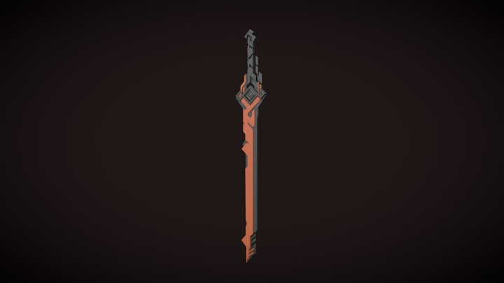 Futuristic Sword 3D Model