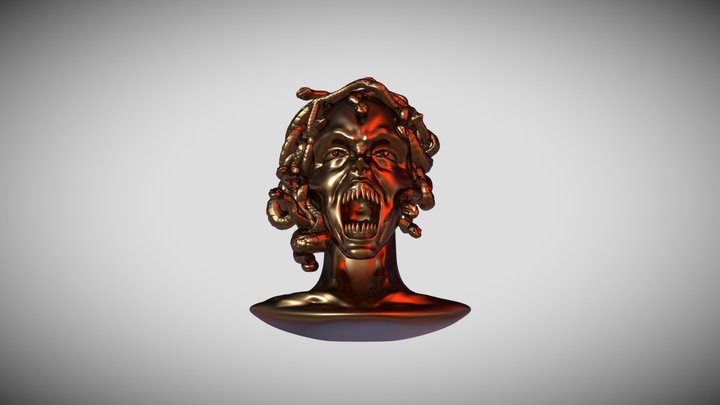 Medusa Bust 3D sculpture by Kalúfugo 3D Model