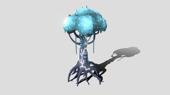Stylized Digital Tree 3D Model