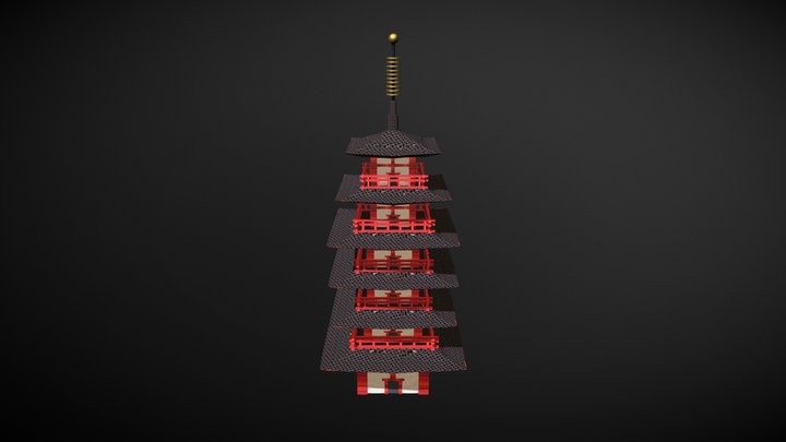 Japanese Tower 3D Model