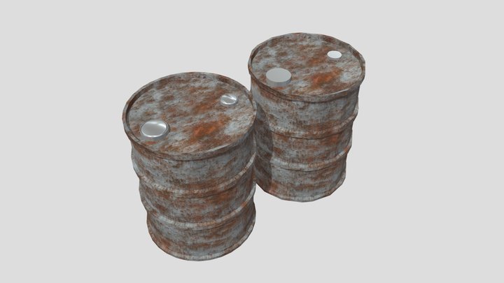 Metal Barrel 3D Model