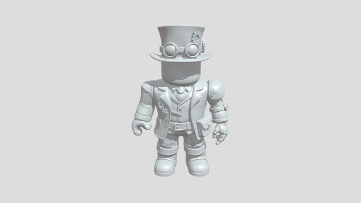 Steampunk-themed Roblox avatar character 3D Model