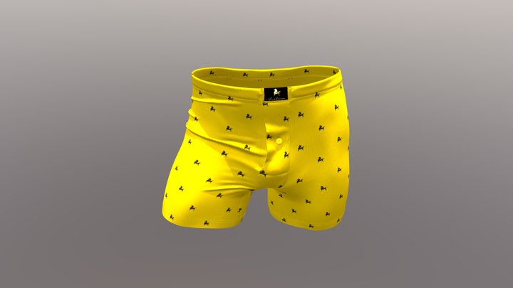 Men's boxers color 015a 3D Model