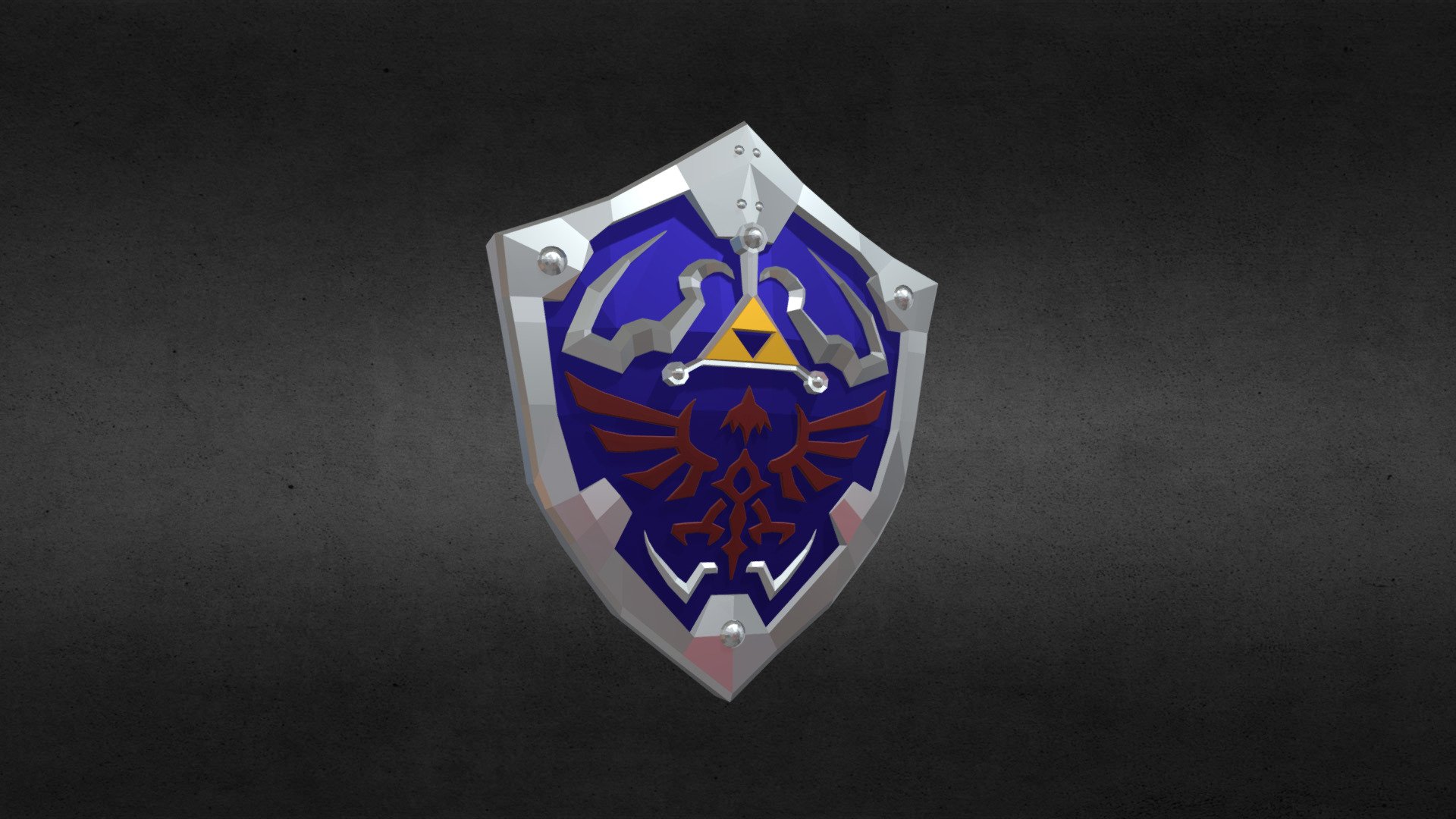 Hylian Shield Low Poly - Download Free 3D model by PixelTaku [17e0fa4 ...