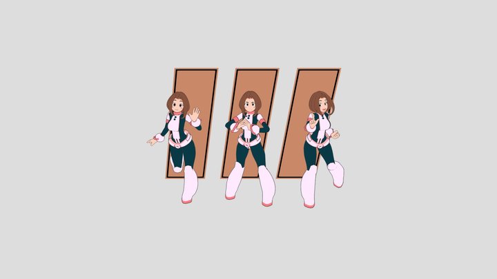 Uraraka Ochako gravity girl 3D Model