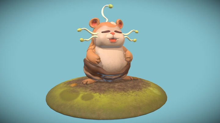 Cute creature: Yamster 3D Model